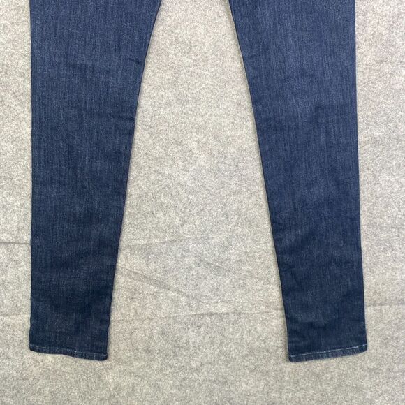 7 For All Mankind Jeans Womens 26 Roxanne Dark Blue Skinny Stretch Denim 30x31 - Picture 12 of 13
